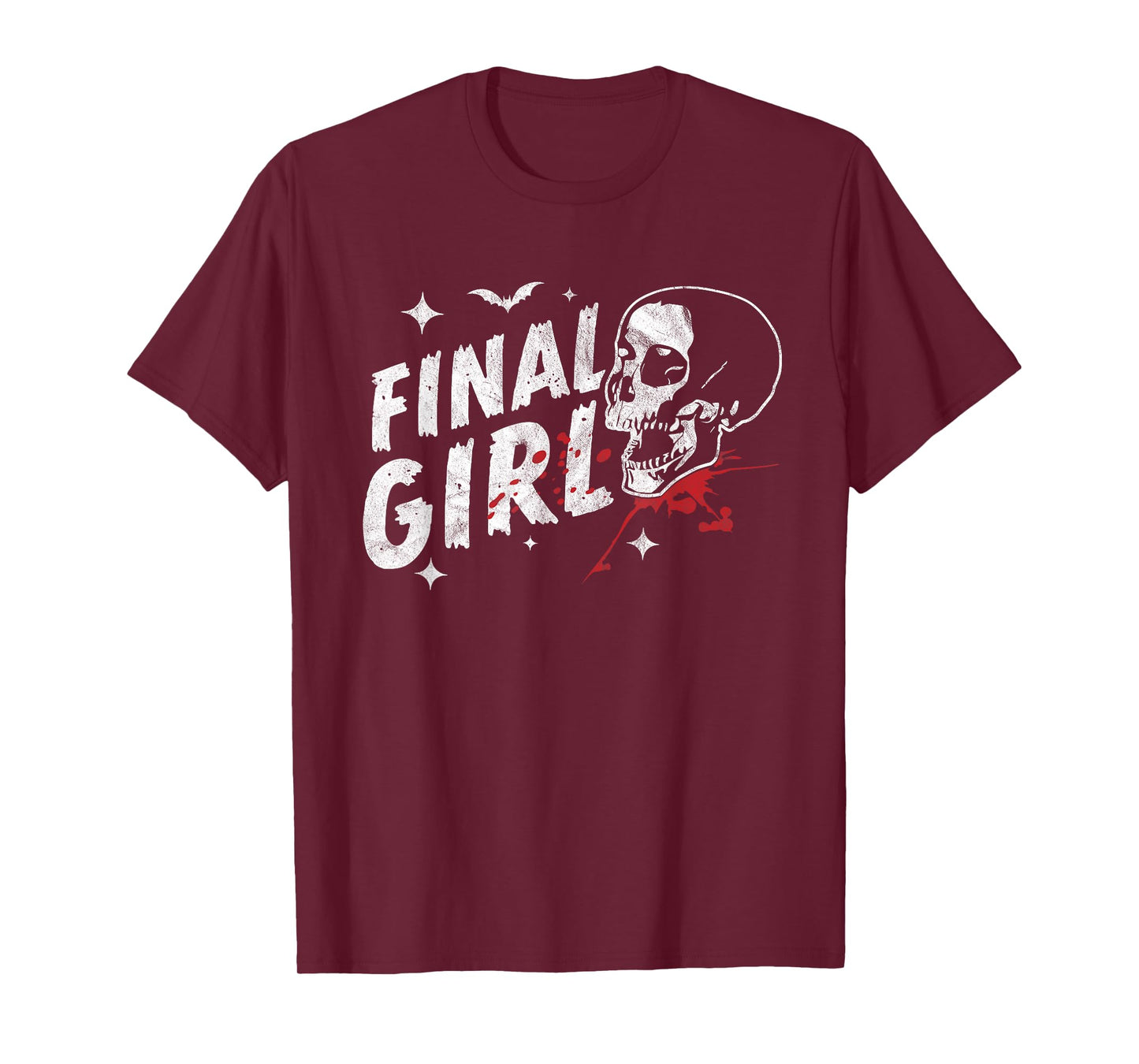 Final Girl Horror Movie Trope Slasher Film Skull Halloween T-Shirt
