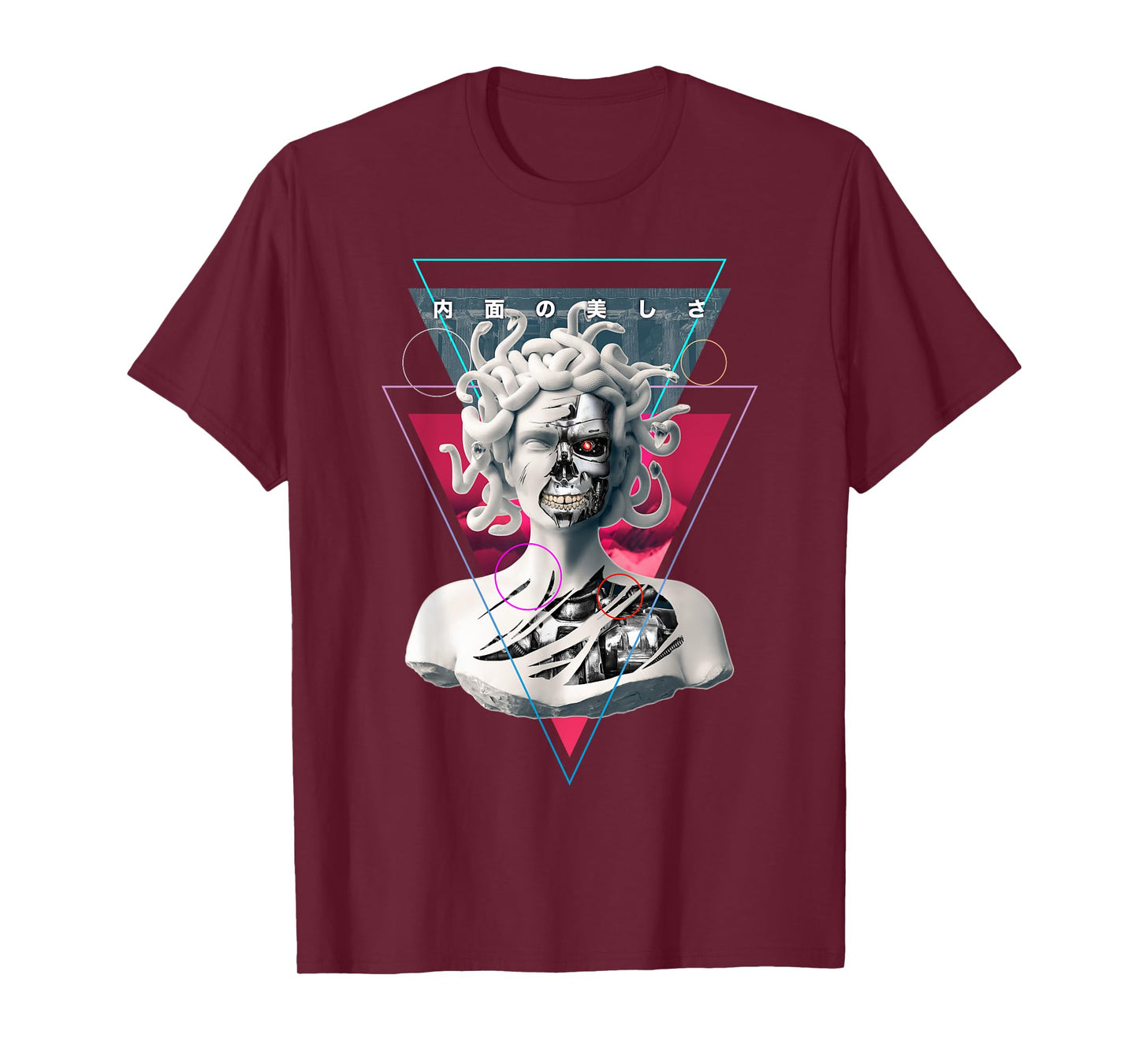 Vaporwave Cyborg Medusa Statue Aesthetic Art Japanese Otaku T-Shirt