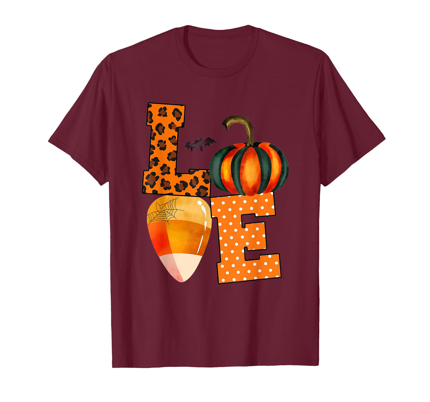 Love Candy Corn And Pumpkin Halloween Costume Gifts T-Shirt