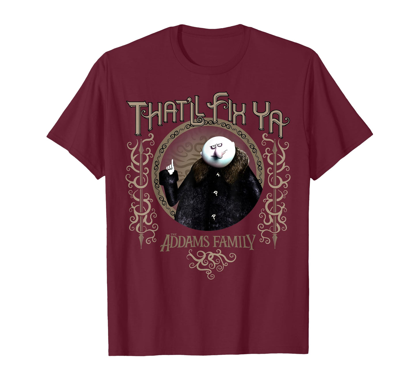 Addams Family Uncle Fester That'll Fix Ya Portrait T-Shirt