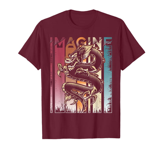 Imagine Dragon A Vintage Retro Cool Art T-Shirt