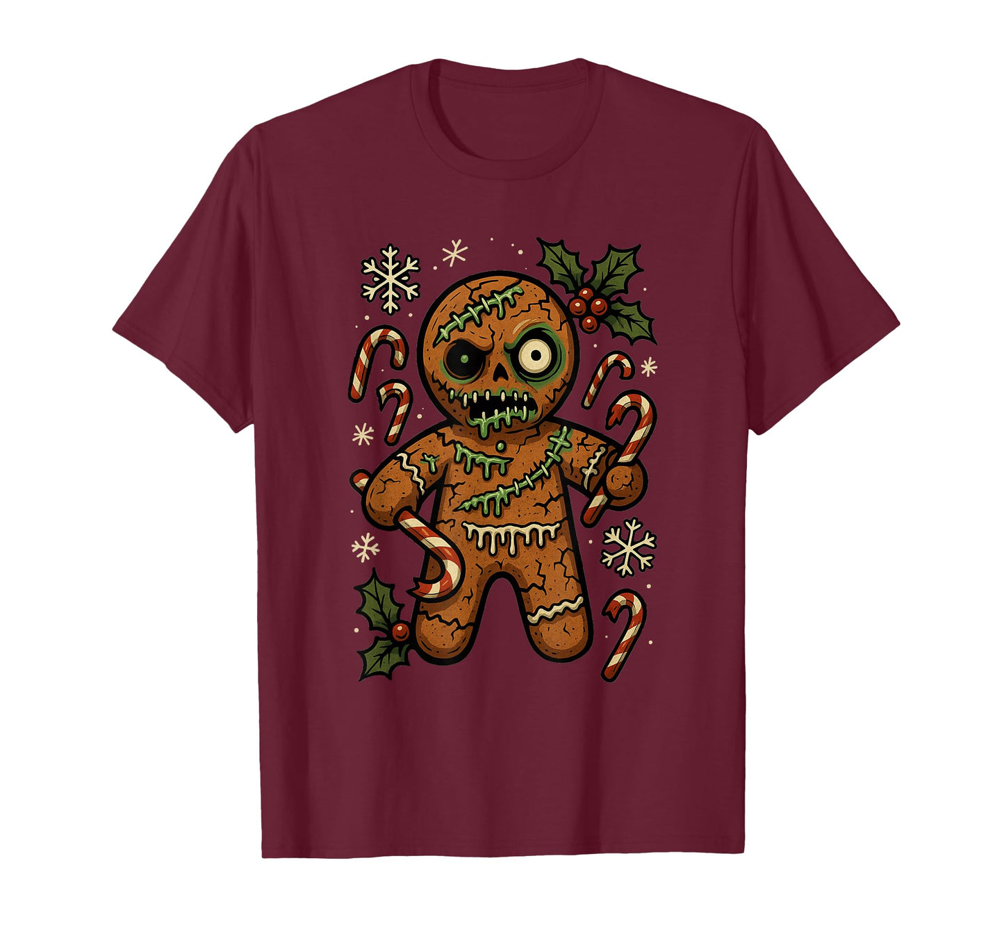 Zombie Gingerbread Man Christmas Zombie T-Shirt