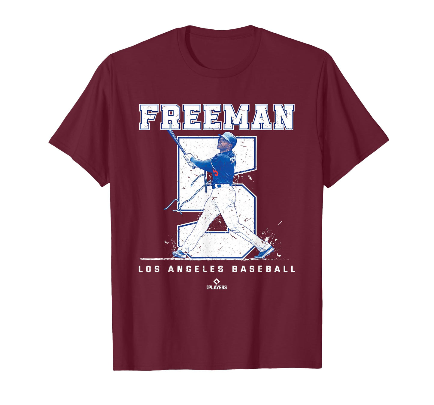 Number and Portrait Freddie Freeman Los Angeles MLBPA T-Shirt