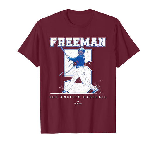 Number and Portrait Freddie Freeman Los Angeles MLBPA T-Shirt