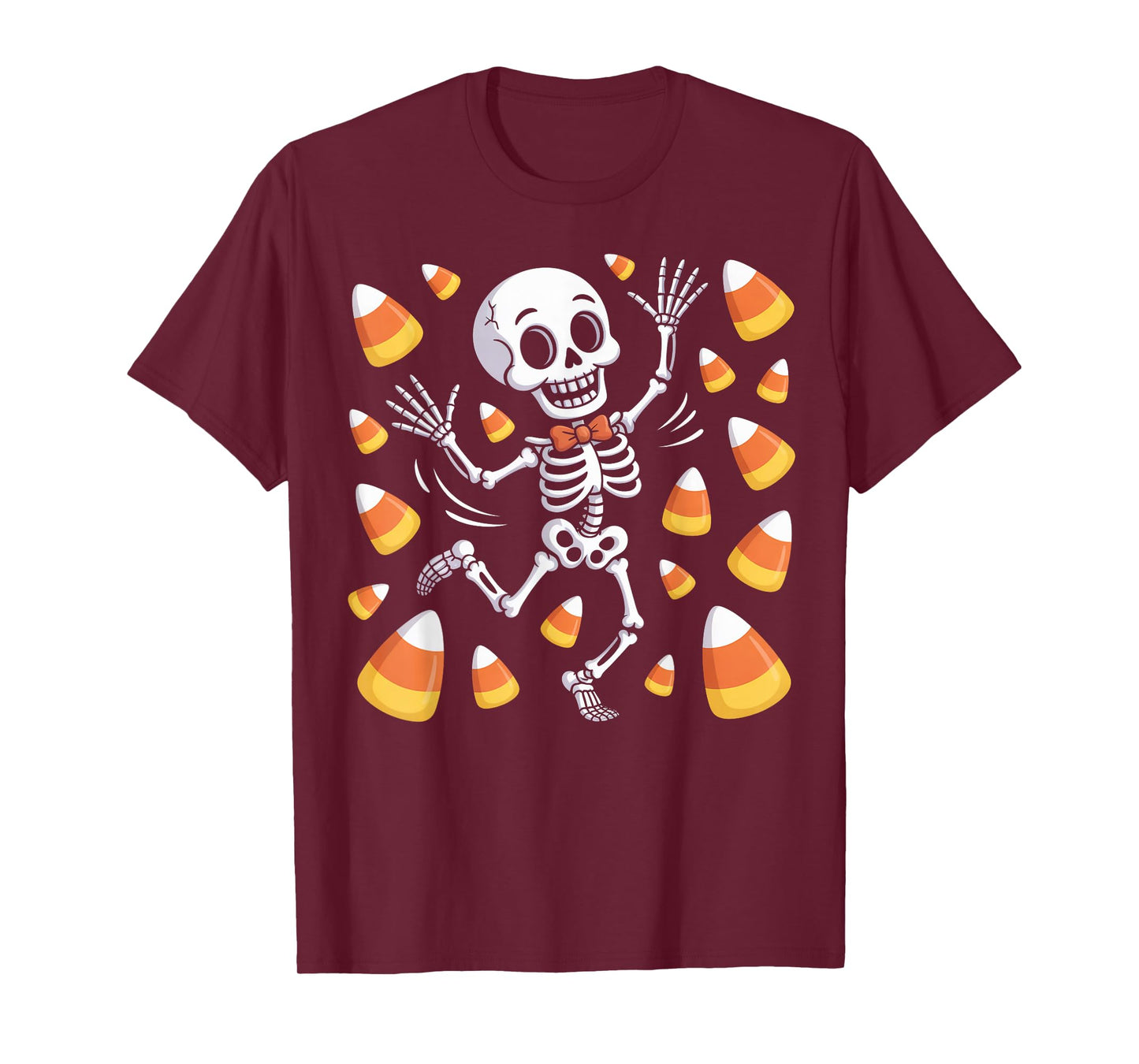 Dancing Skeleton Halloween Candy Corn Costume Tee T-Shirt