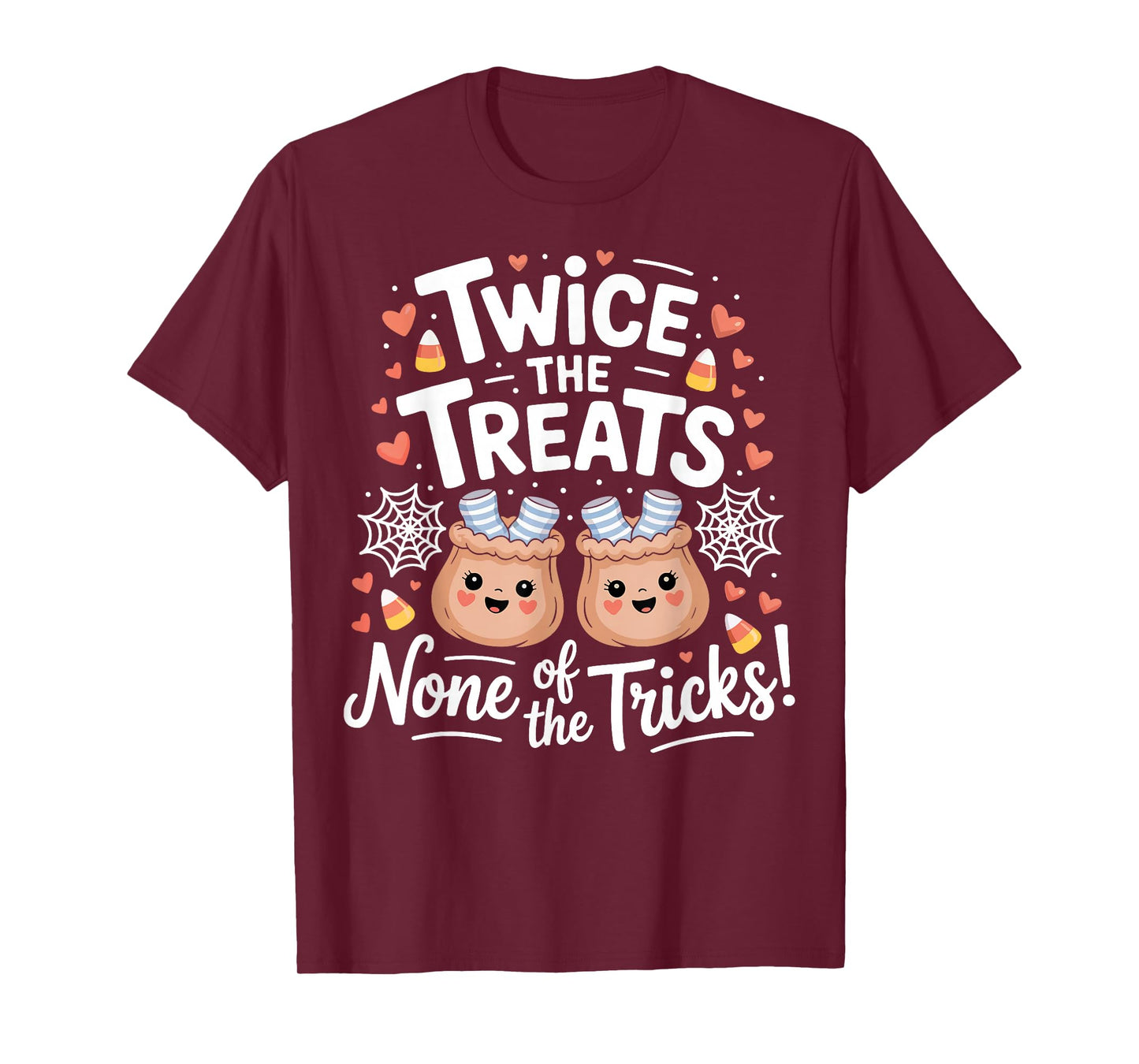 Pregnant Mom Halloween Costume Twins Pregnancy Announcement T-Shirt