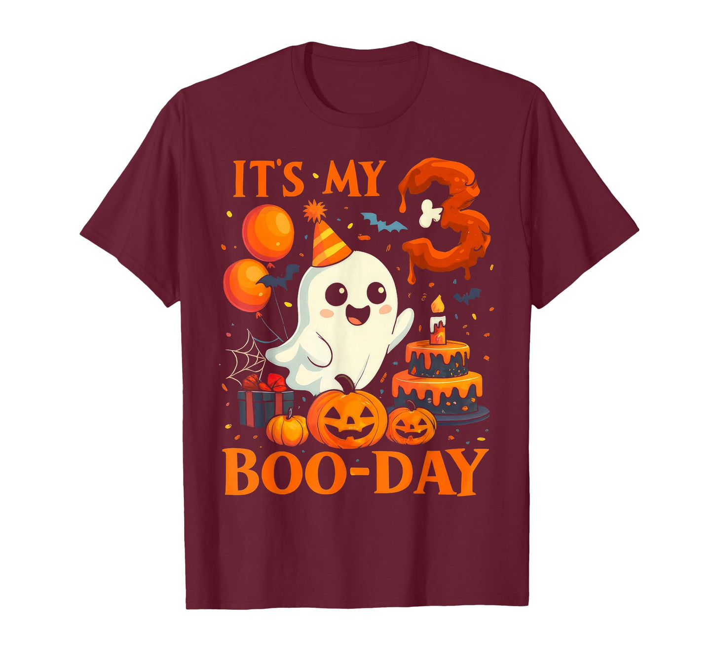 It's My 3rd Boo-Day Birthday Halloween Ghost 3 Year Old T-Shirt