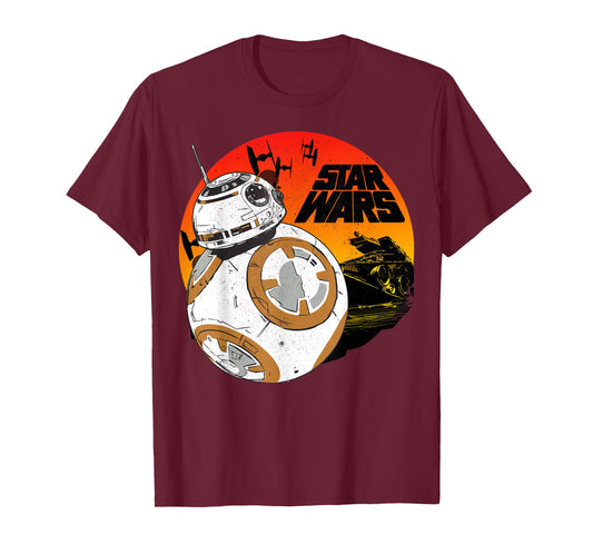 Star Wars Last Jedi BB-8 Retro Sunset Rollabout T-Shirt T-Shirt