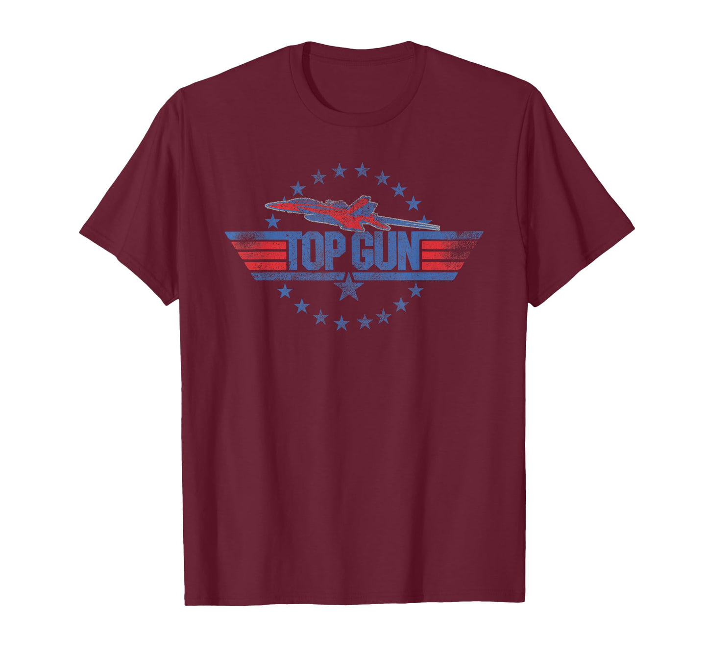 Top Gun Red and Blue Logo Action Movie T-Shirt