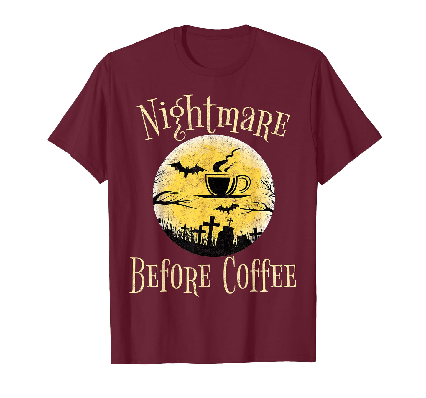 Funny Halloween Costume Shirt Nightmare Before Coffee T-Shirt