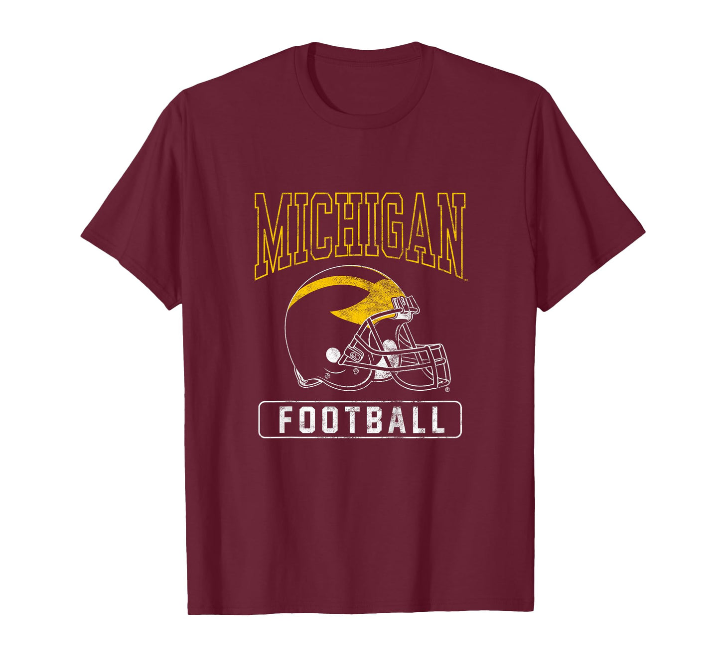 Kids University of Michigan Wolverines U of M Football Helmet T-Shirt