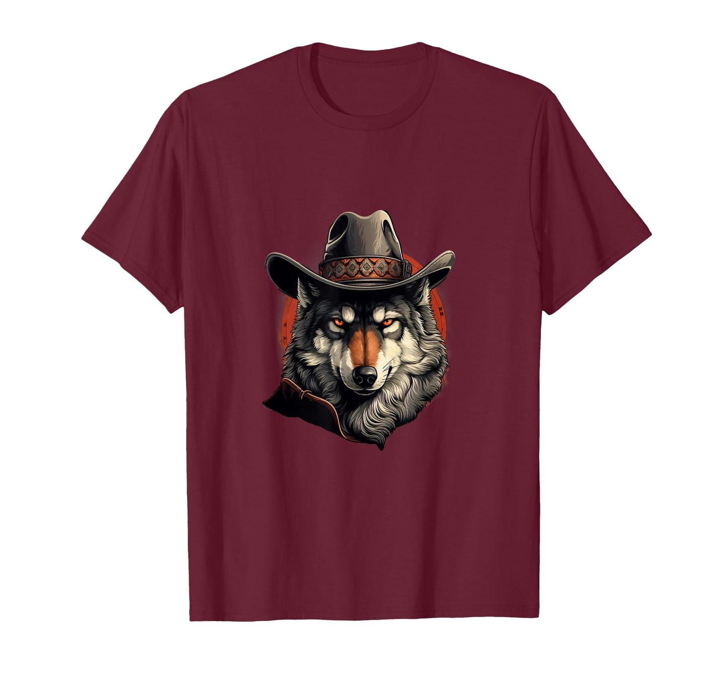 Wolf Cowboy Hat Cowgirl Western Wolf Wolves Lovers T-Shirt