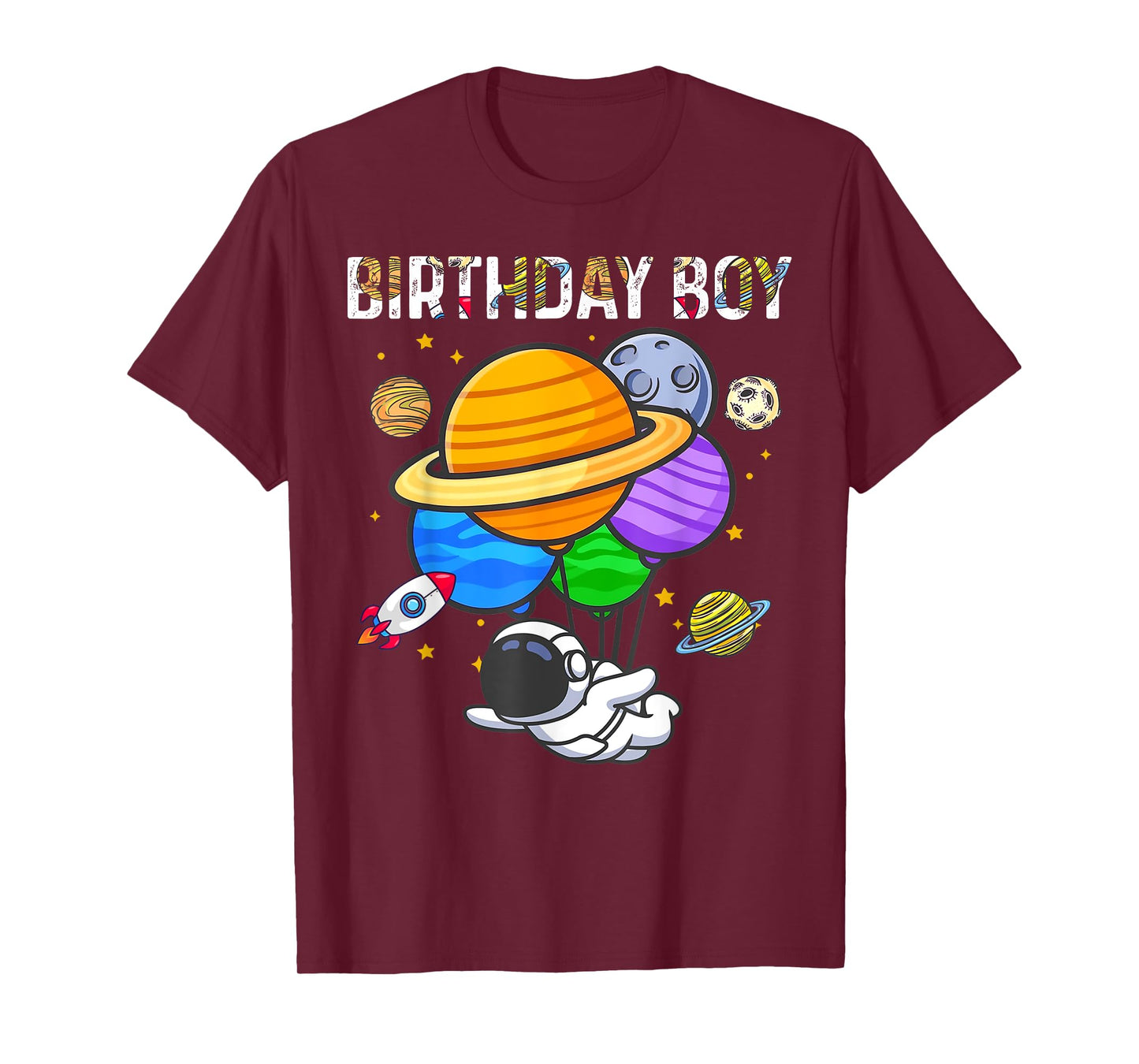 Birthday Boy Astronaut Space Theme Birthday Party Matching T-Shirt