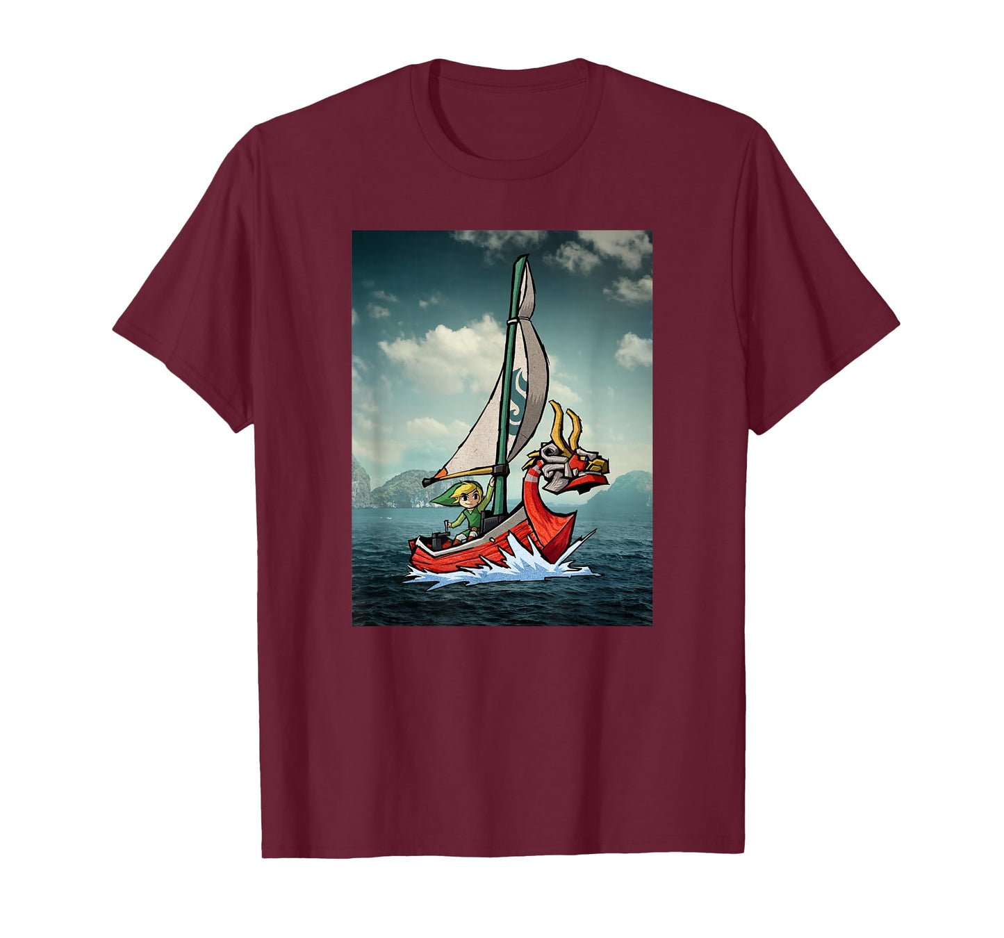 Nintendo Zelda Wind Waker Link Photo-Real Ship Sail T-Shirt T-Shirt