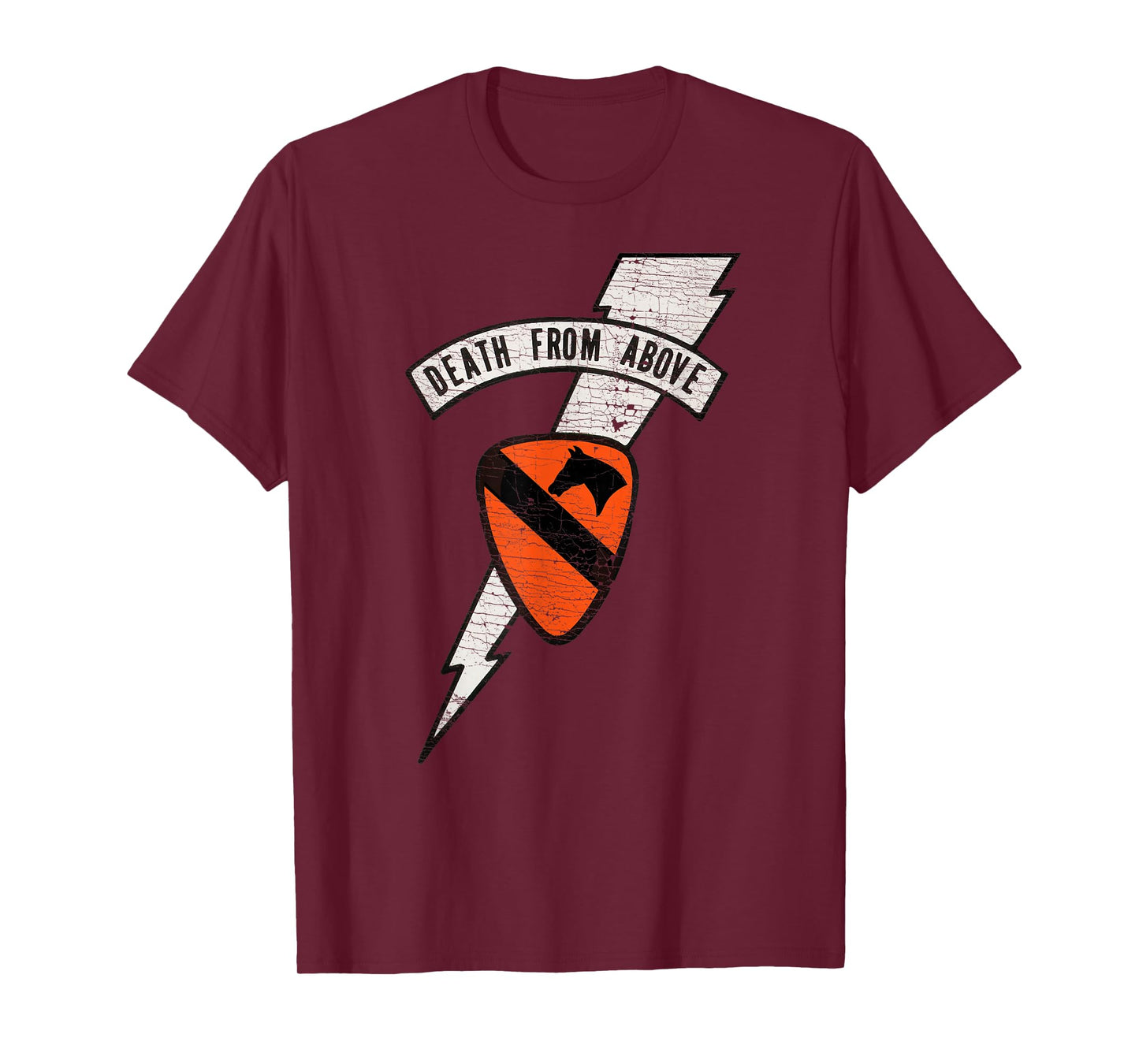 "Death From Above" Air Cavalry Lightning Logo (Distressed) T-Shirt