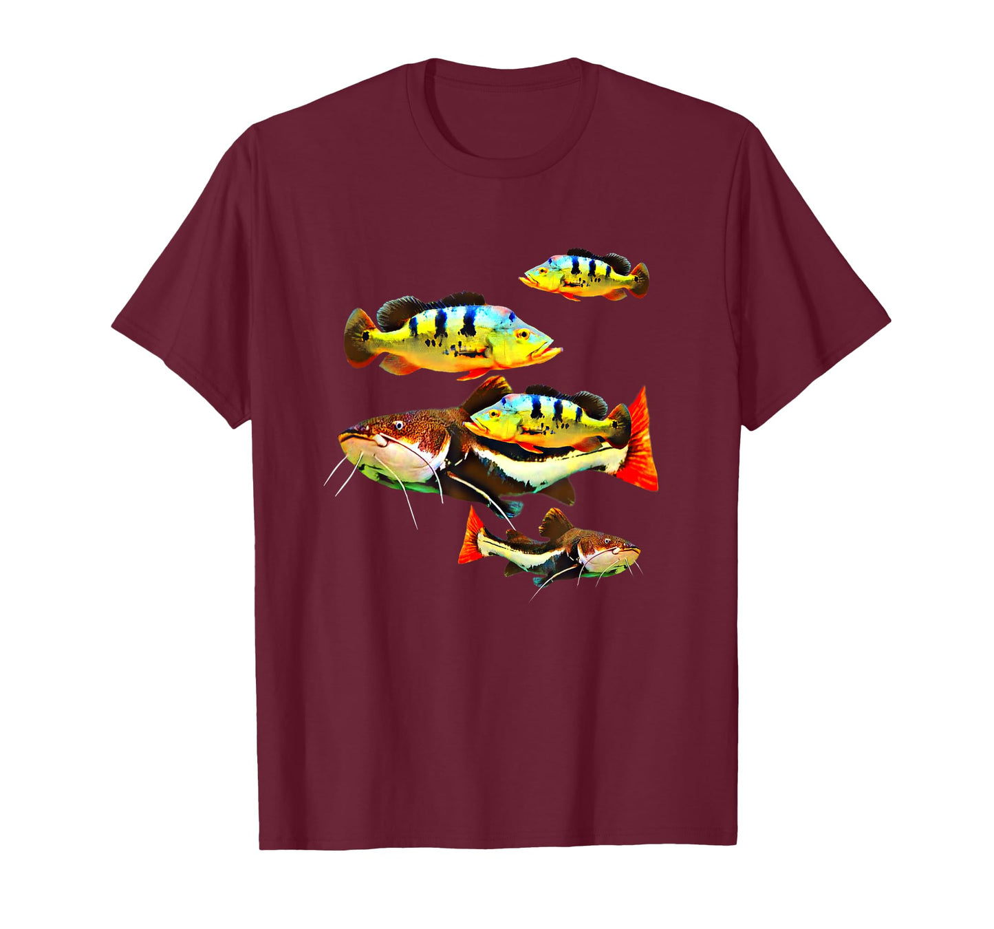 Peacock Bass Redtail Catfish Monster Aquarium Fish Tank T-Shirt