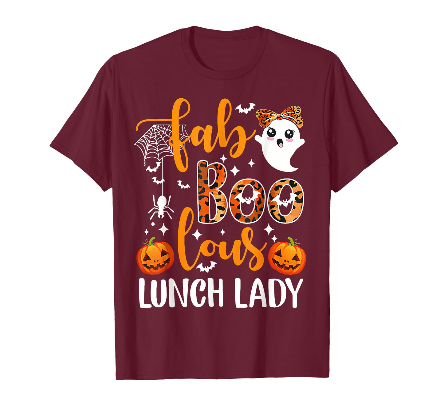 Leopard Fab Boo Lous Lunch Lady Matching Group Tee T-Shirt