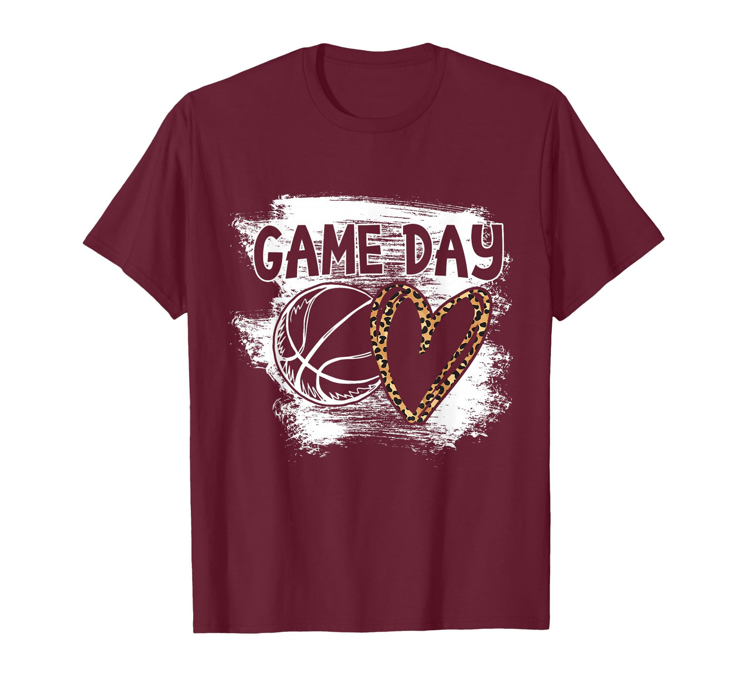 Basketball Player Game Day Leopard Cheetah Basketball Fan T-Shirt
