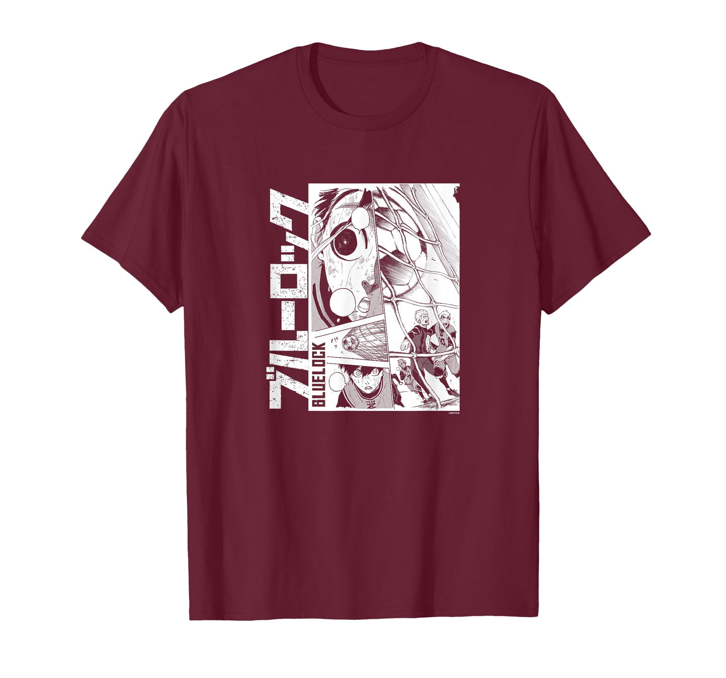 Blue Lock Yoichi Isagi Epic Goal Distressed Manga Panels T-Shirt