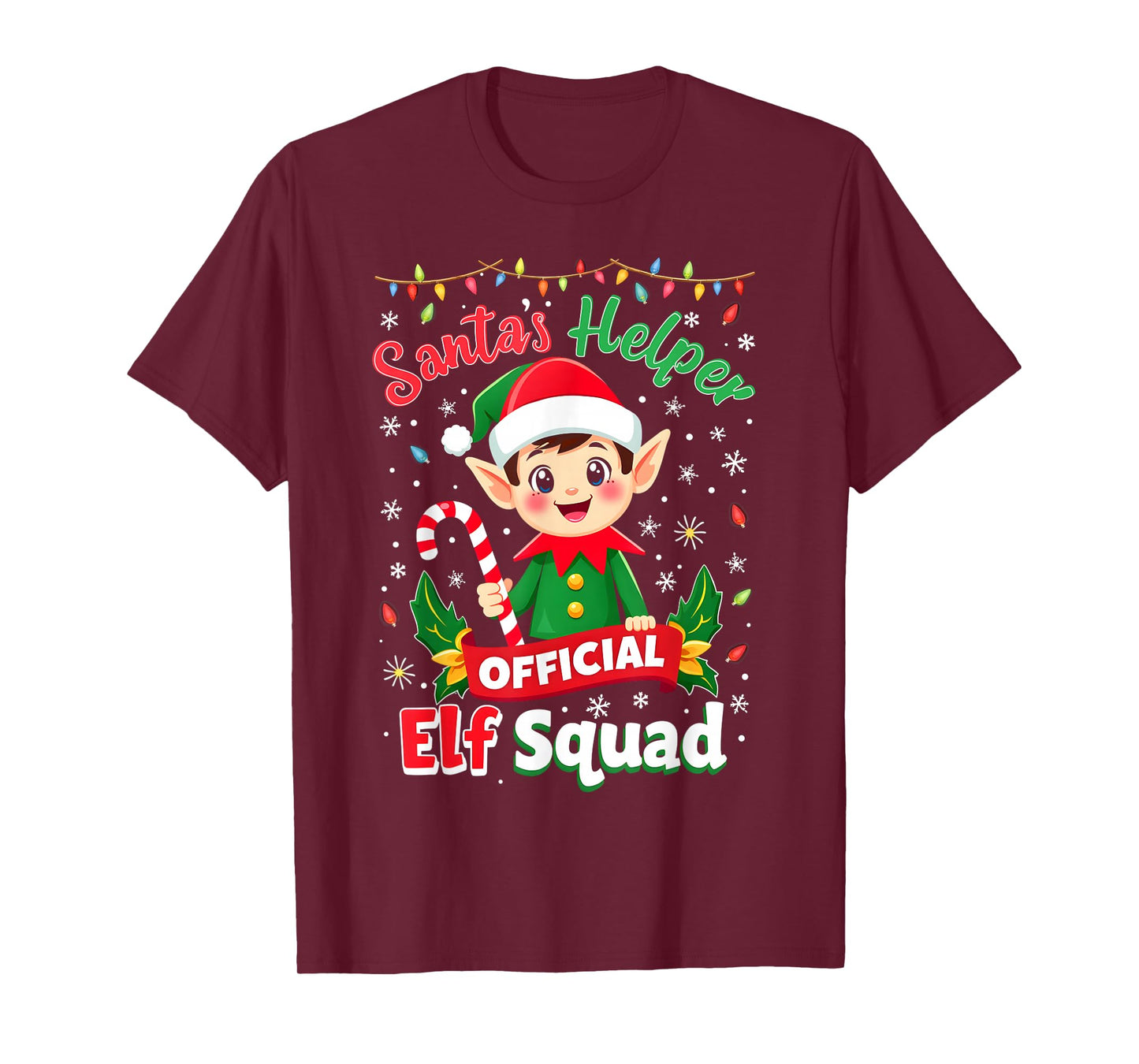 Elf Squad Santa's Holiday Helper Cute Elves Family Group T-Shirt