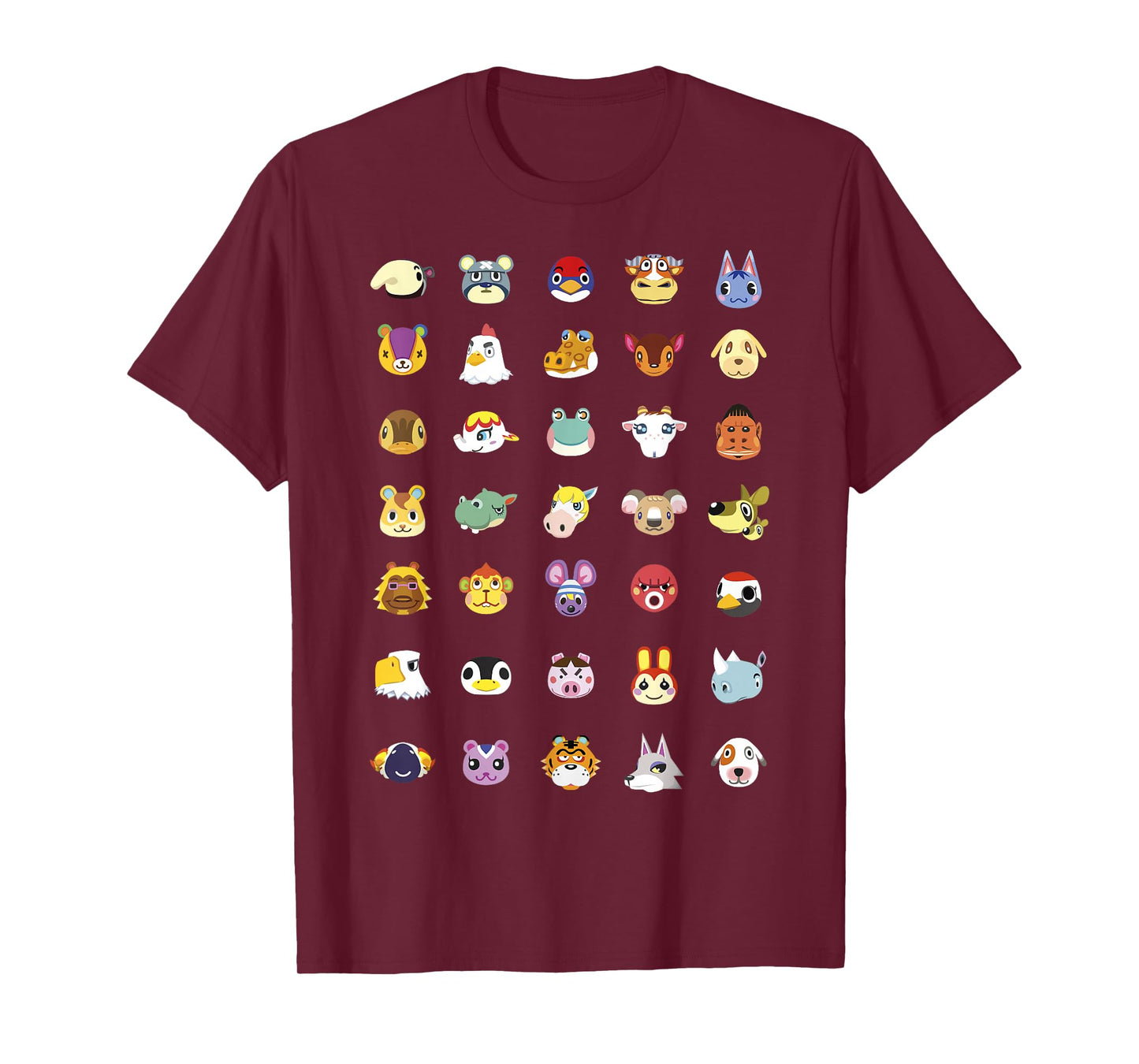 Animal Crossing: New Horizons Vintage Nintendo Faces Line Up T-Shirt