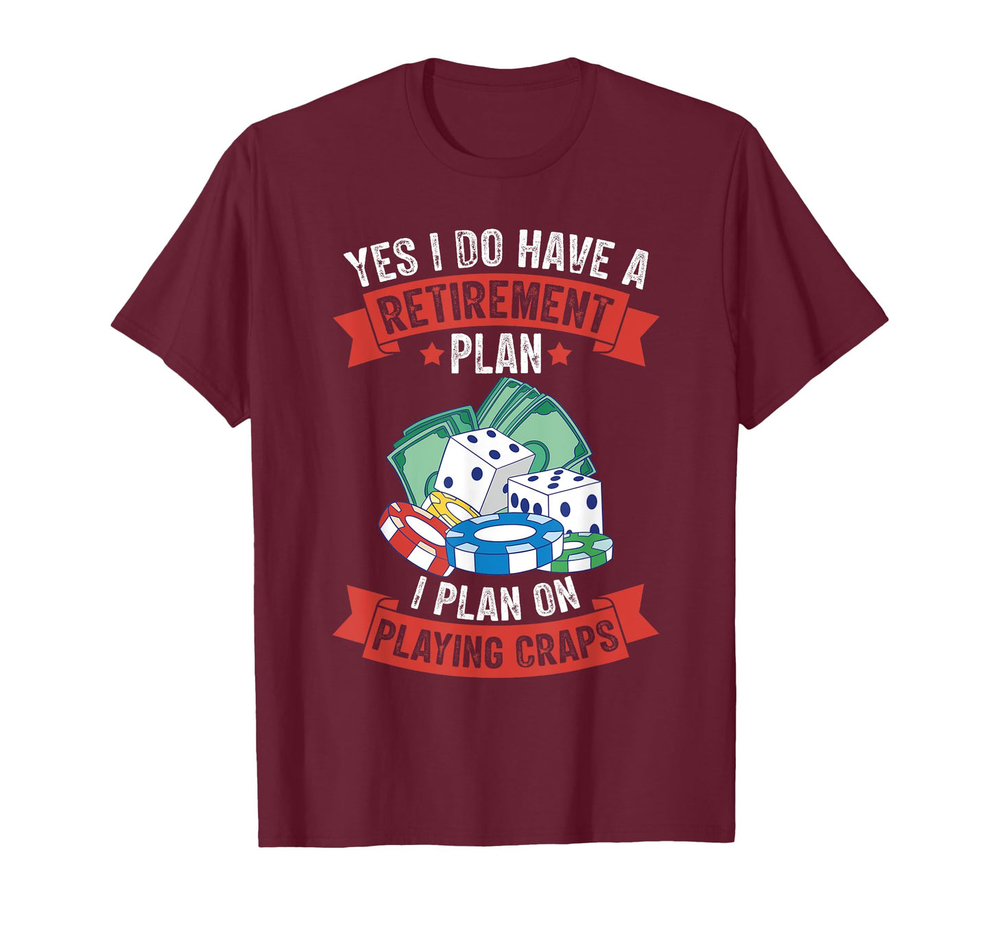 Craps Table Crapshooting Strategy Rules Game Dice Board T-Shirt