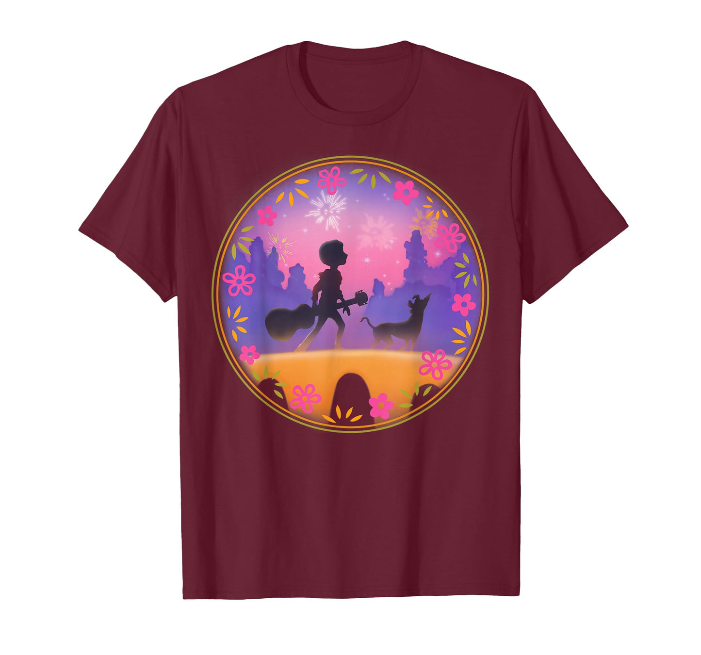 Disney Pixar Coco Miguel Dante Bridge Fireworks T-Shirt T-Shirt