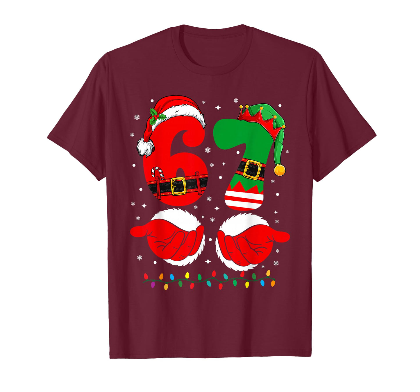 Funny 67 Christmas 6 7 Meme Six Seven for Boys Teacher Kids T-Shirt