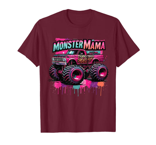 Groovy In My Monster Truck Mama Era Monster Truck Mom Kids T-Shirt