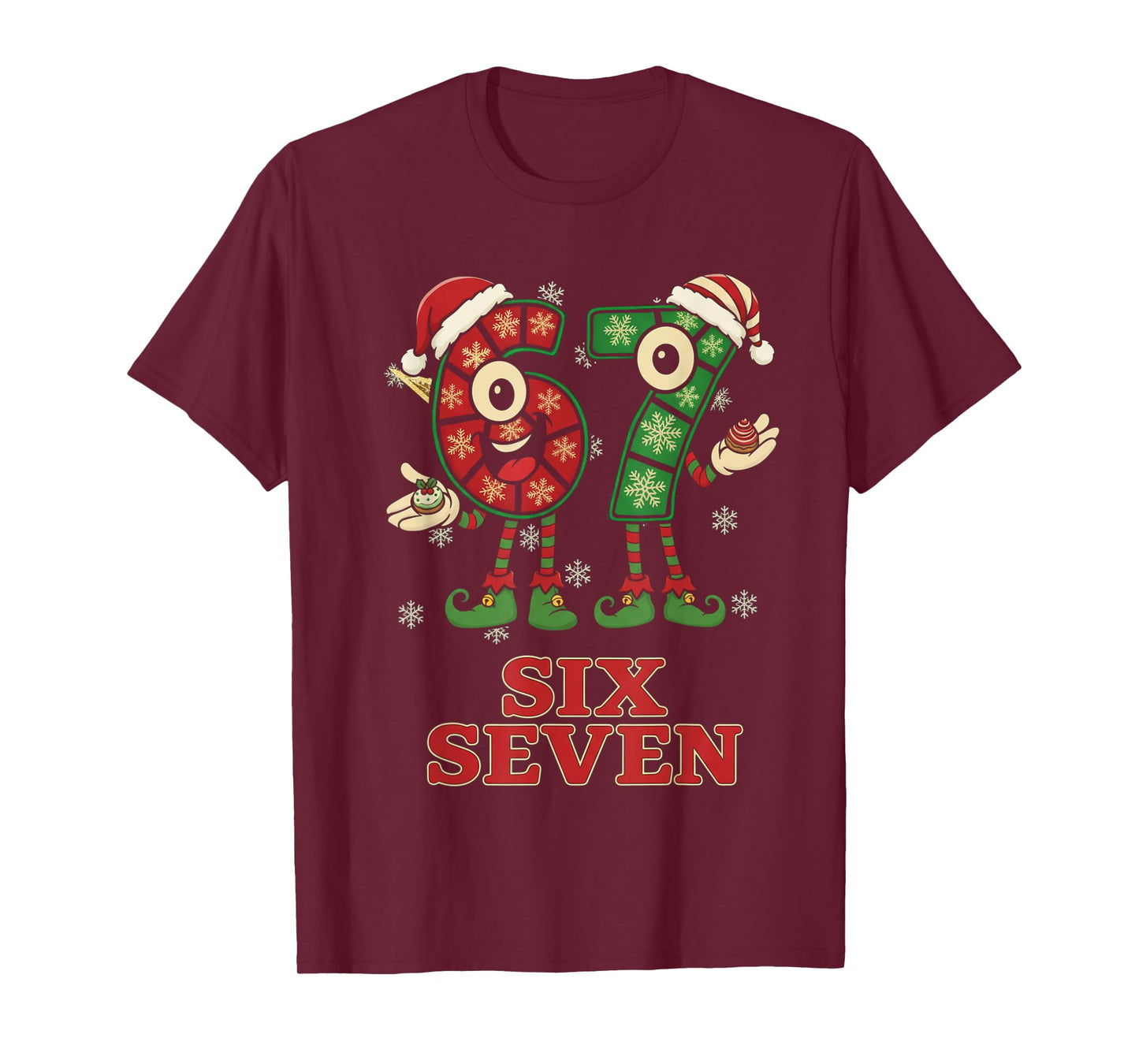 Funny 67 Six Seven 6-7 Italian Christmas Holiday Women Kids T-Shirt