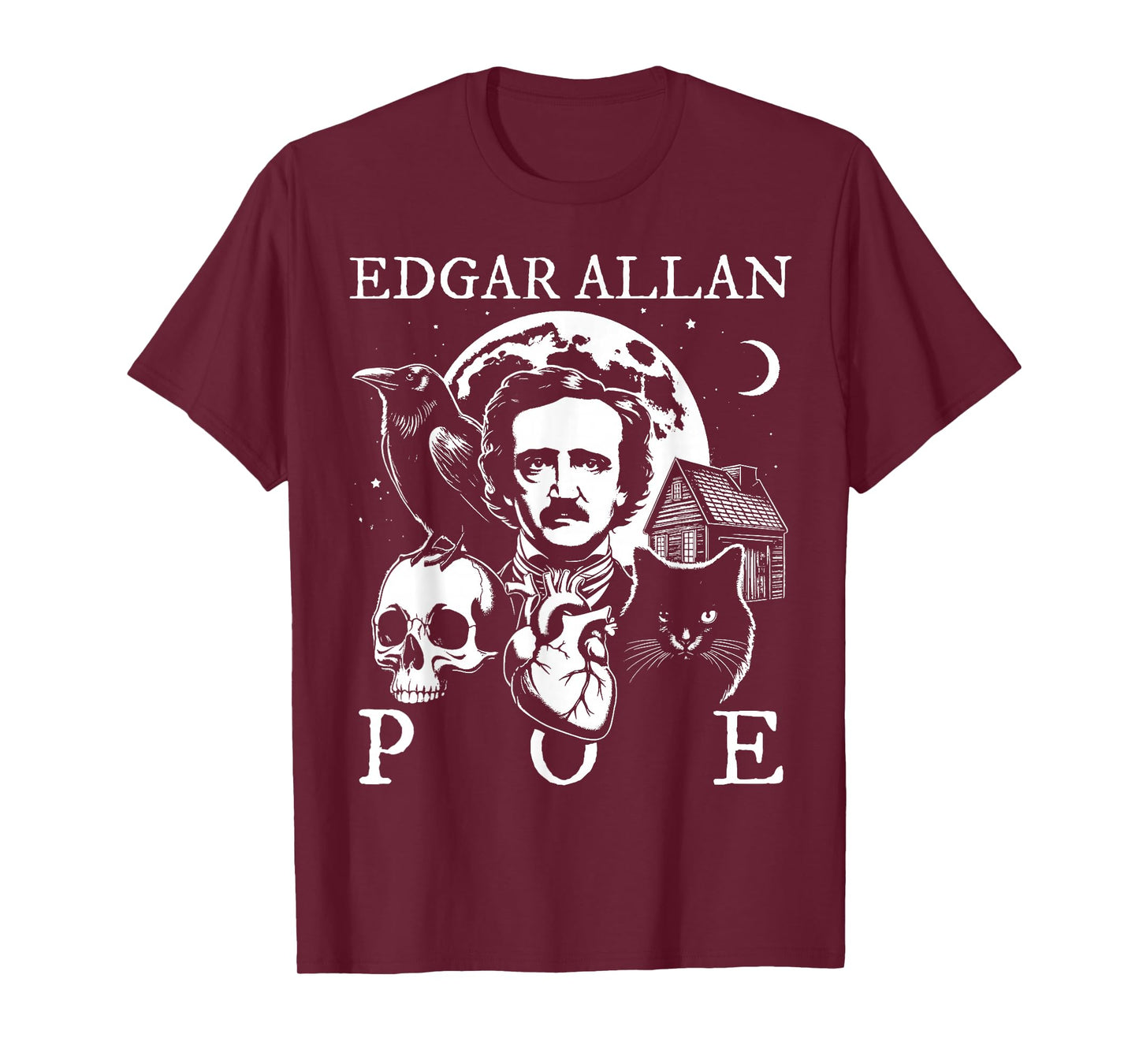 Edgar Allan Poe Poems Quotes Raven Literature T-Shirt
