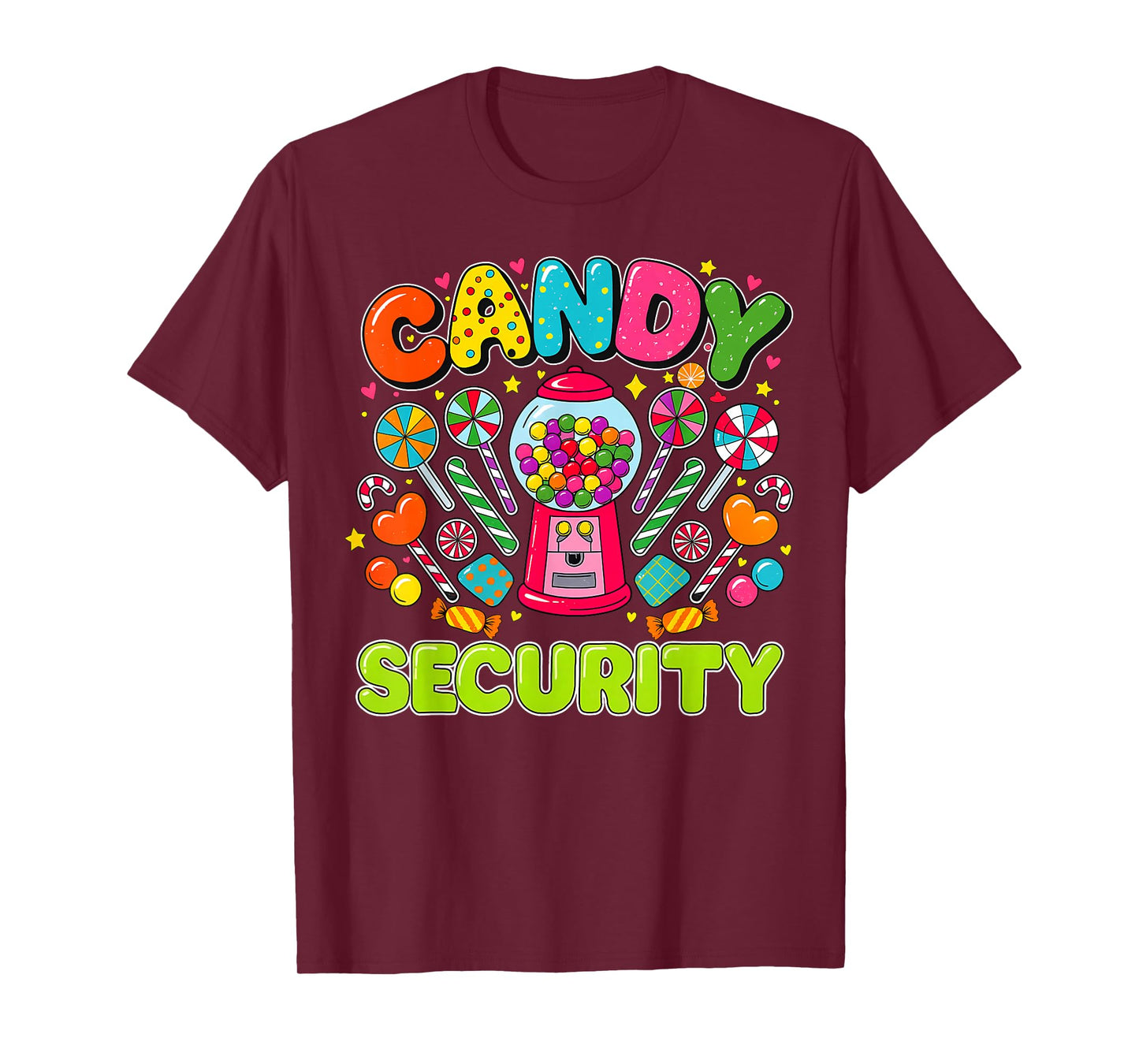 Candy Security Candy Costume Funny Candy Squad Women Girls T-Shirt