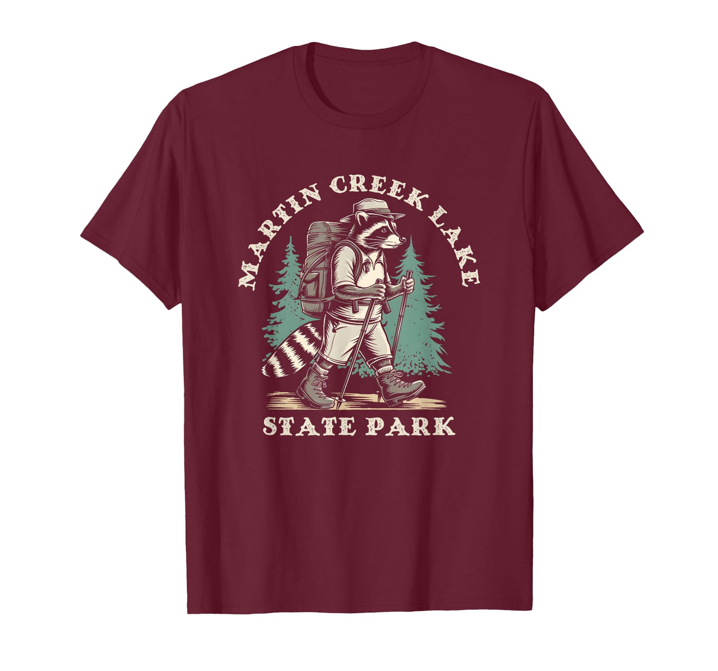 Martin Creek Lake State Park TX Hiking Backpacking Raccoon T-Shirt