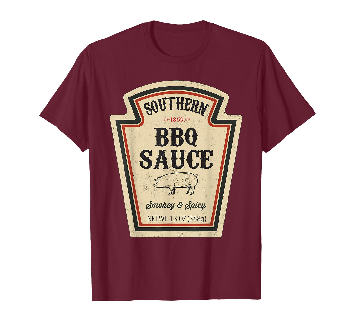 Halloween Matching Costume Southern BBQ Sauce Bottle Label T-Shirt
