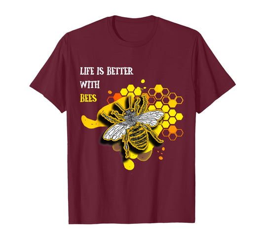 Das Leben ist besser mit Bienen Gift Fun T-Shirt
