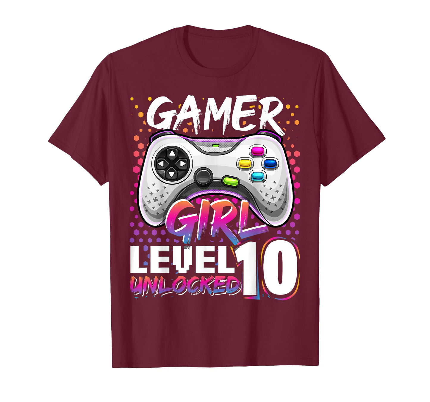Gamer Girl Level 10 Unlocked Video Game Birthday Gift Girls T-Shirt