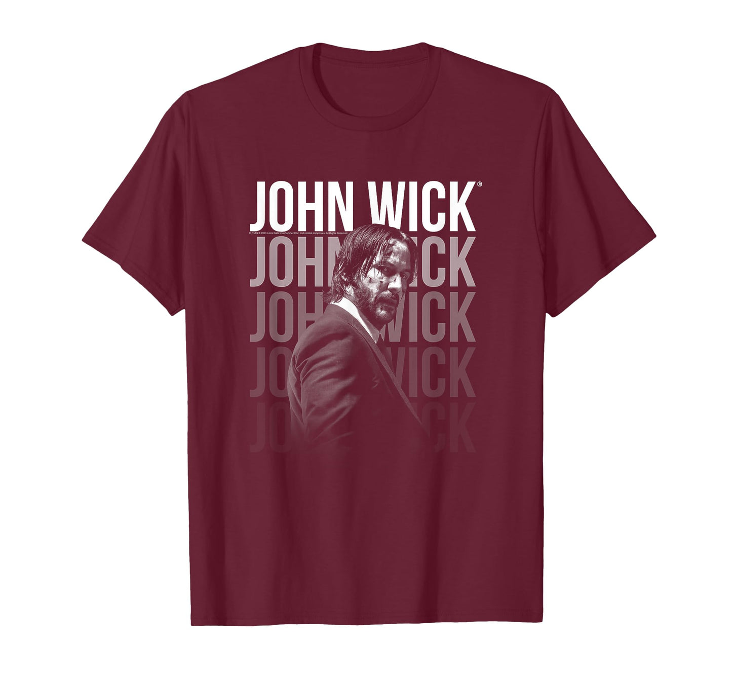 John Wick Classic Fit Logo T-Shirt - Cotton Crew Neck Short Sleeve, Black