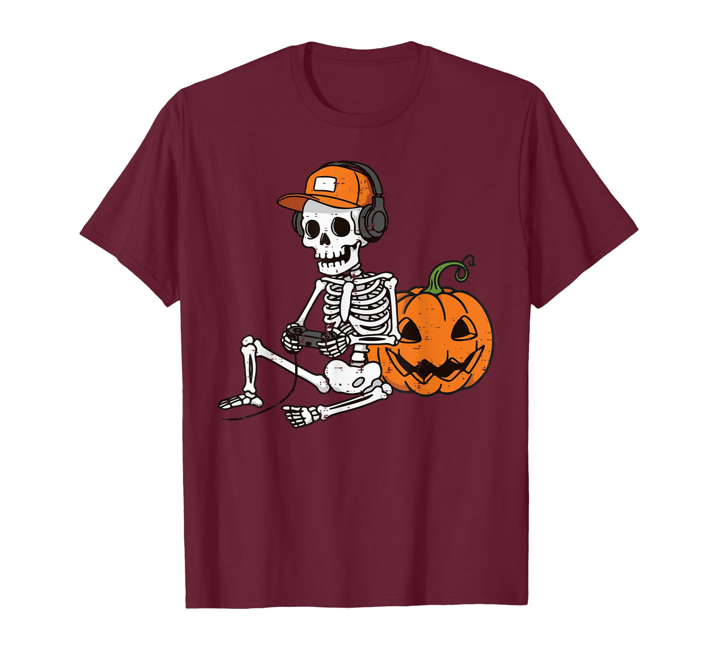 Halloween Gaming Skeleton Gamer Costume Men Boys Kids Teens T-Shirt