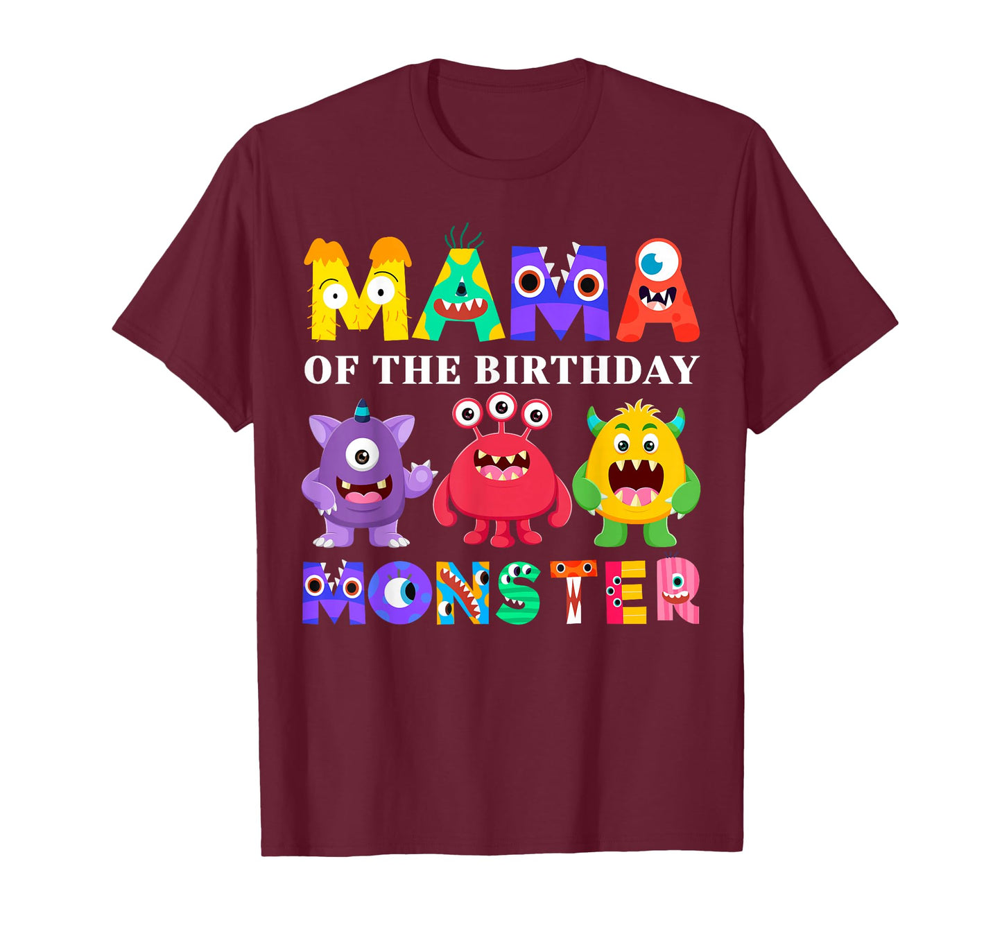 Mama Little Monster Kids 1st Birthday Party Family Monster T-Shirt