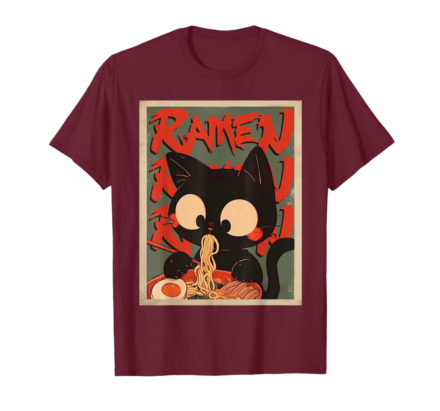 Kawaii Cat Ramen Japanese Cat Ramen Kawaii Anime Cat Ramen T-Shirt