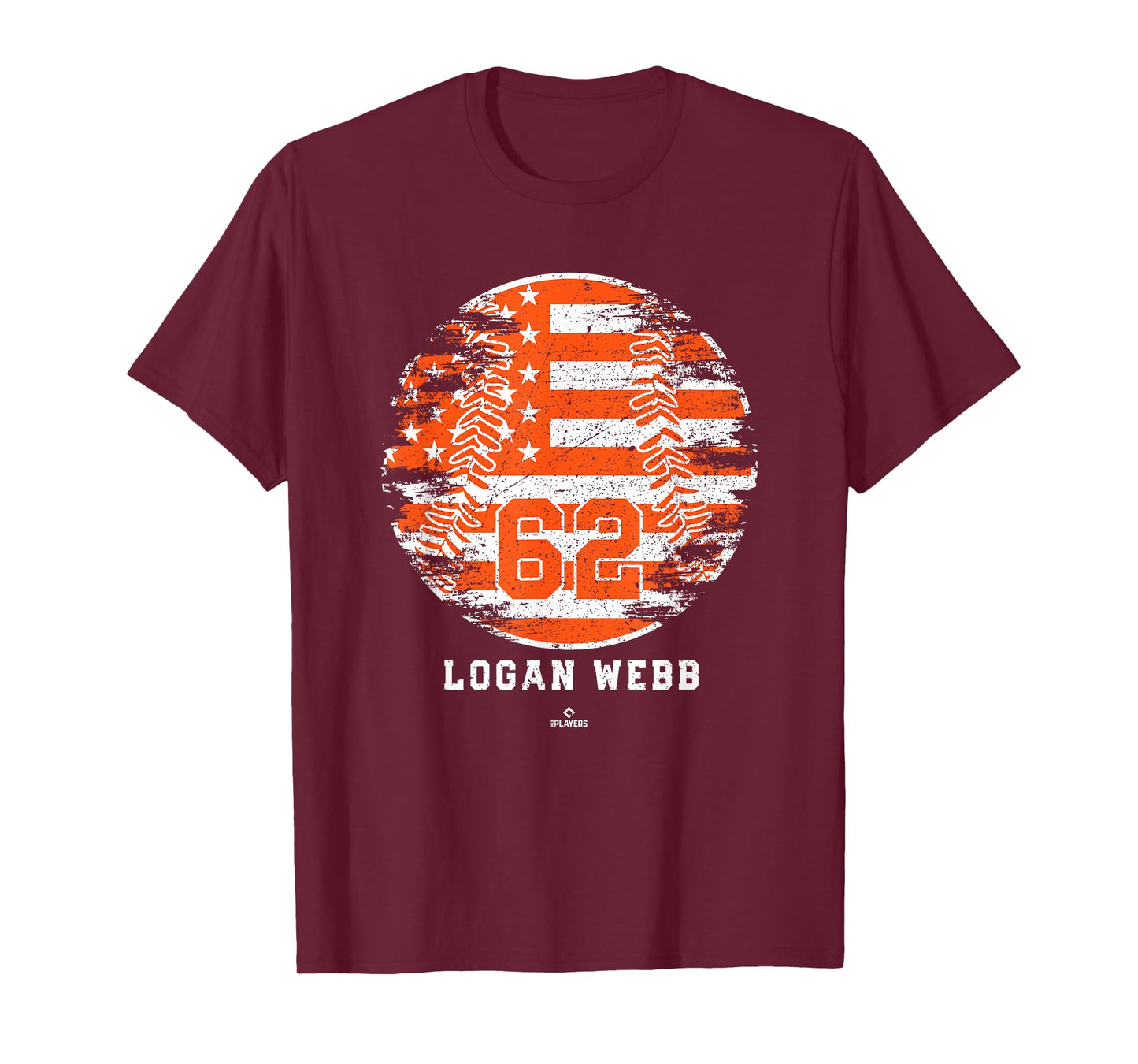Vintage Baseball Flag Logan Webb San Francisco MLBPA T-Shirt