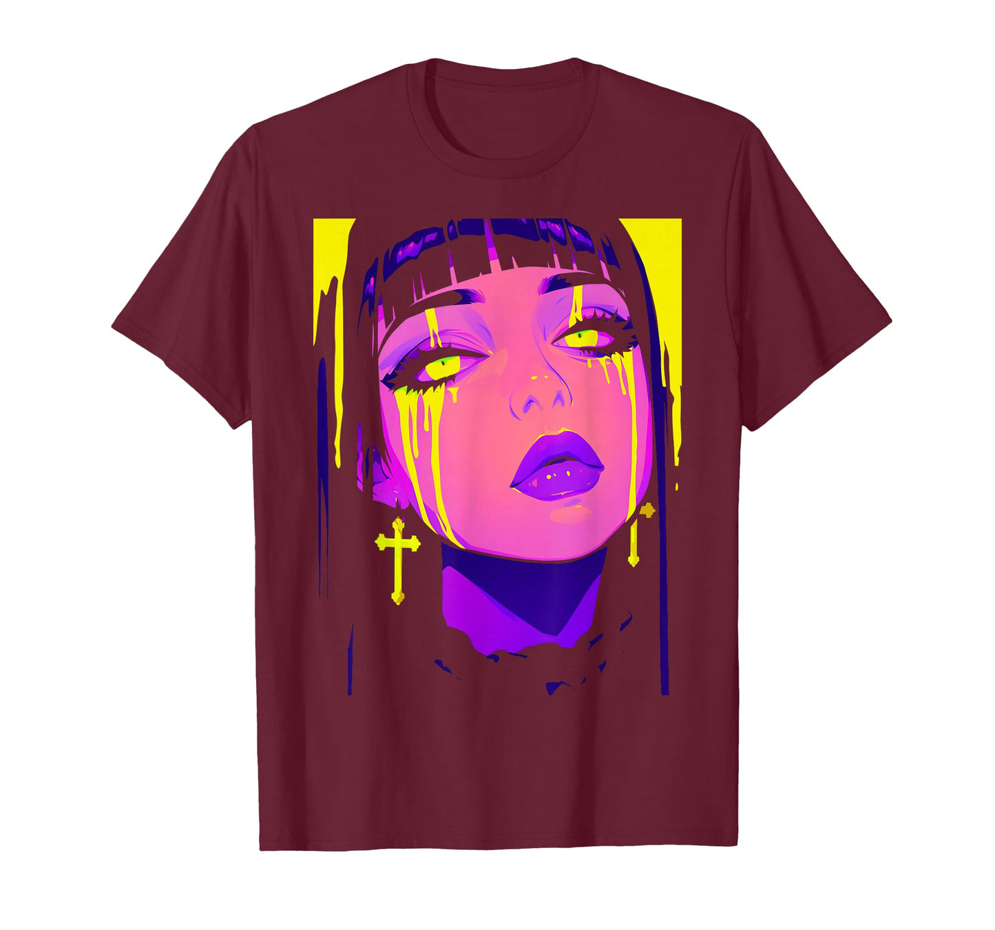 Cybergoth Cybercore Grunge Punk Goth Girl Alt Anime Manga T-Shirt