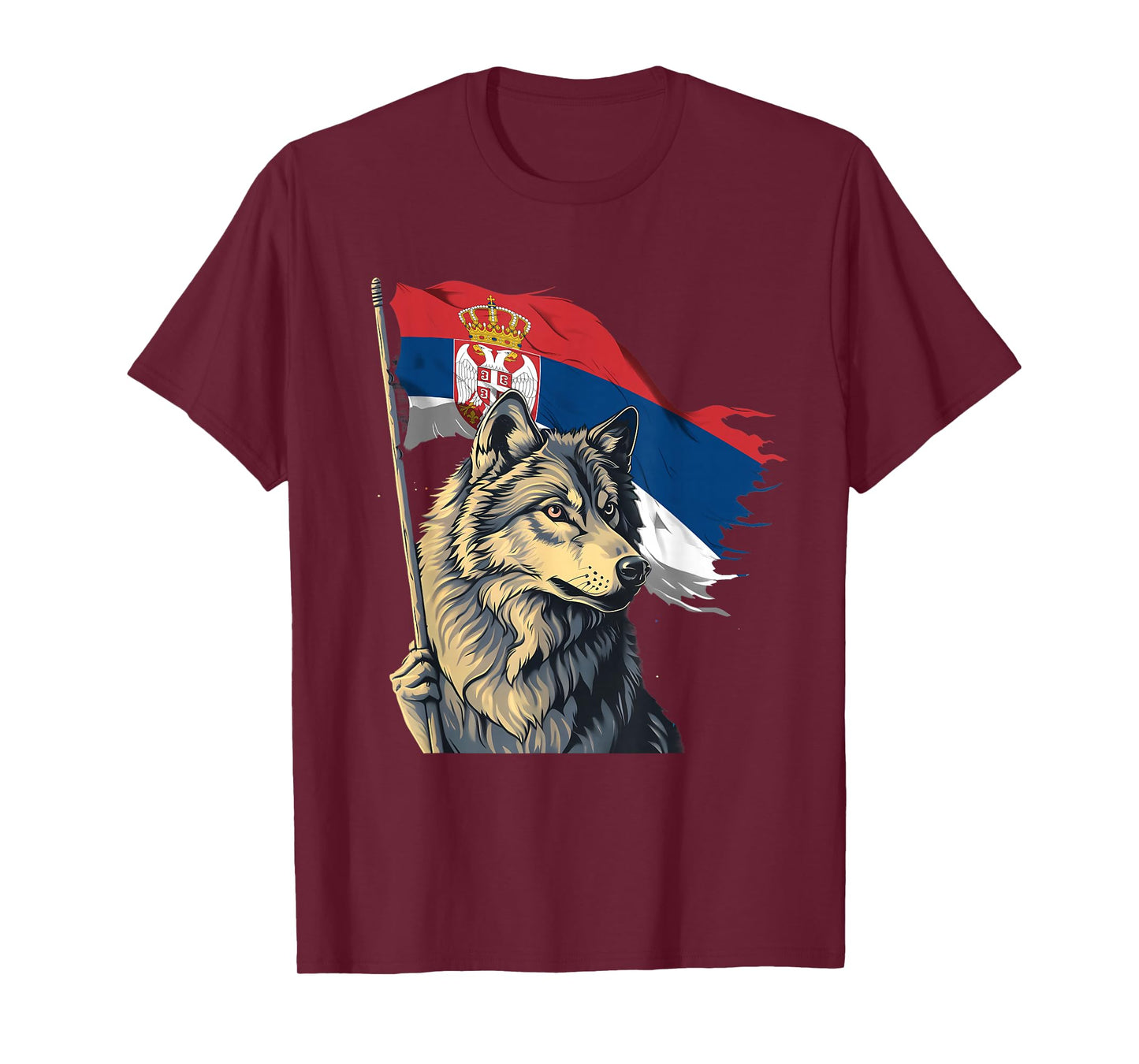 Serbia Wolf Serbian Flag Serbian Roots Srbija Serbian Pride T-Shirt