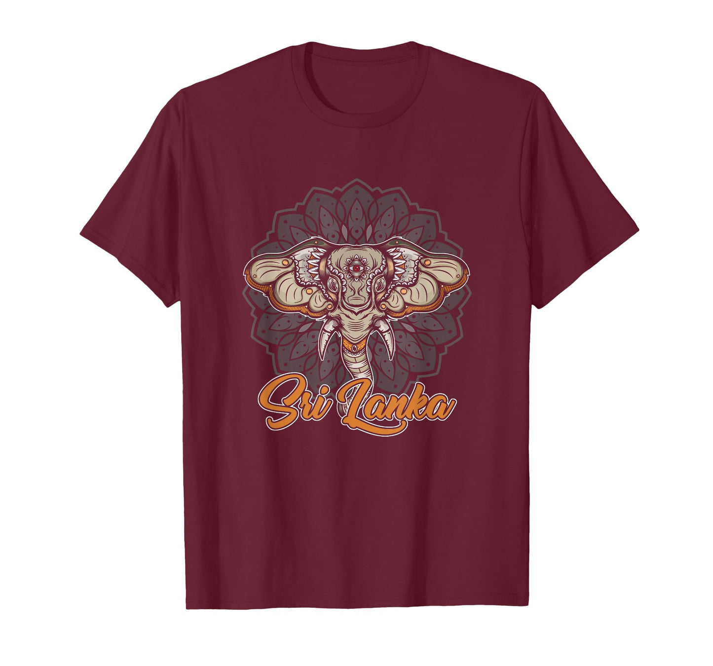 Sri Lankian Mandala Elephant Art Sri Lanka National T-Shirt