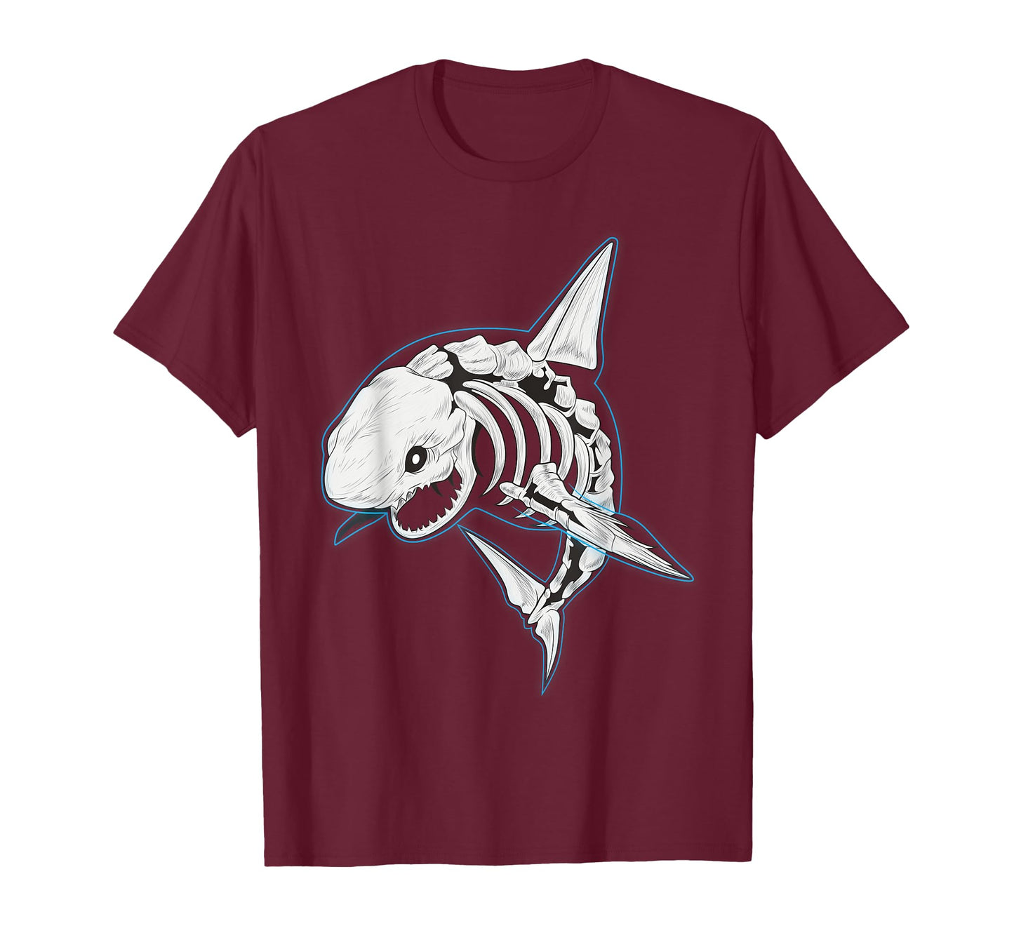 Shark Ghost Shirt Spooky Shark Halloween Costumes Skeleton T-Shirt