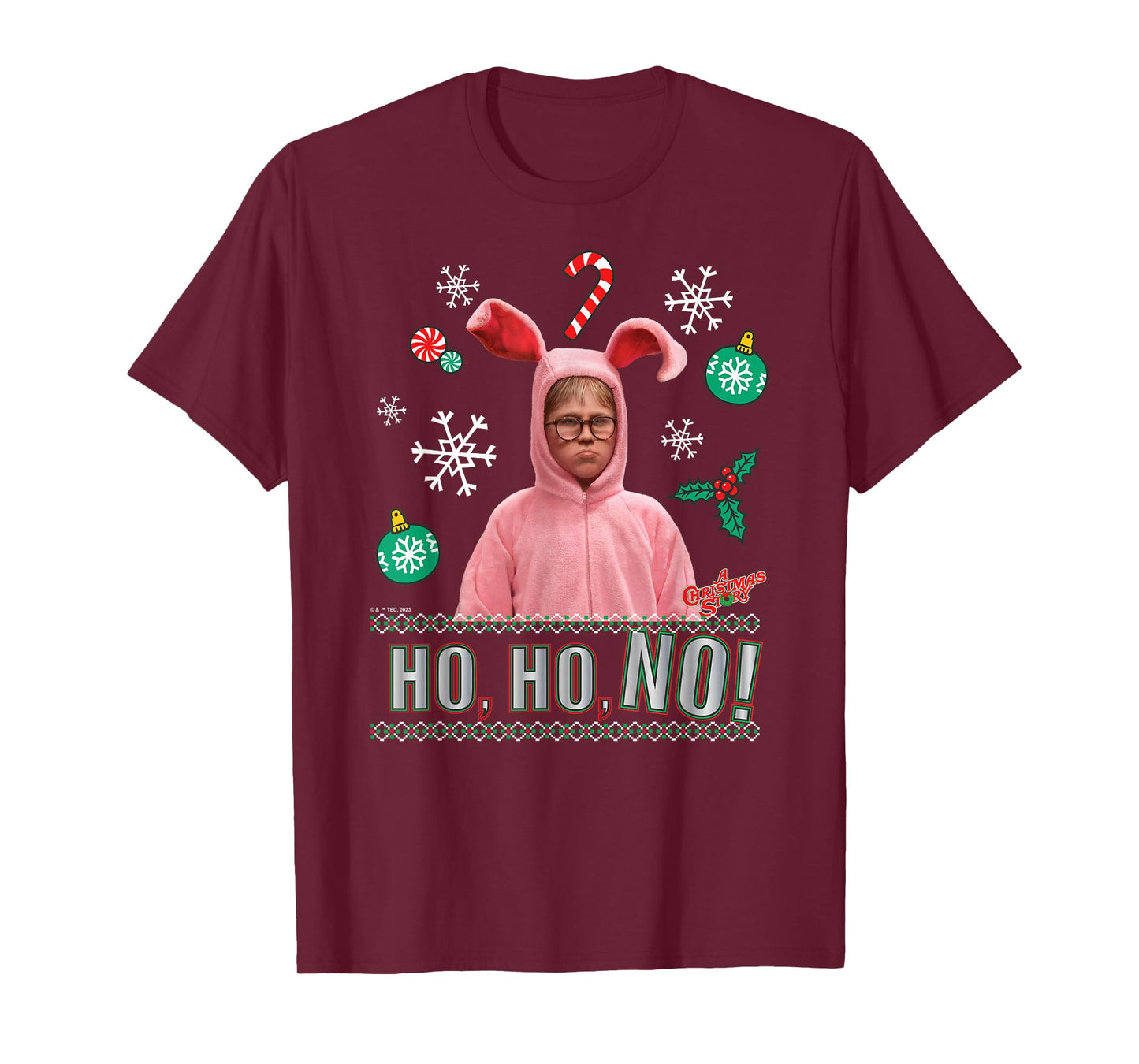 A Christmas Story - Ho Ho Ho Pink Bunny Suit T-Shirt