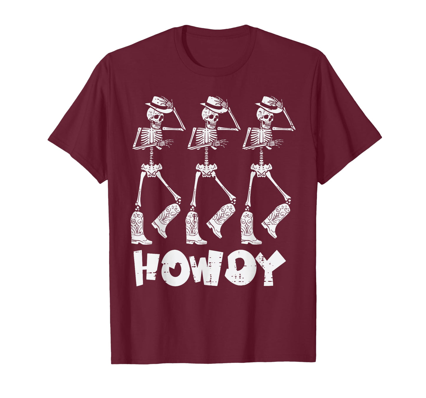 Halloween Cowboy Skeletons Howdy Costume Men Women Kids Boys T-Shirt