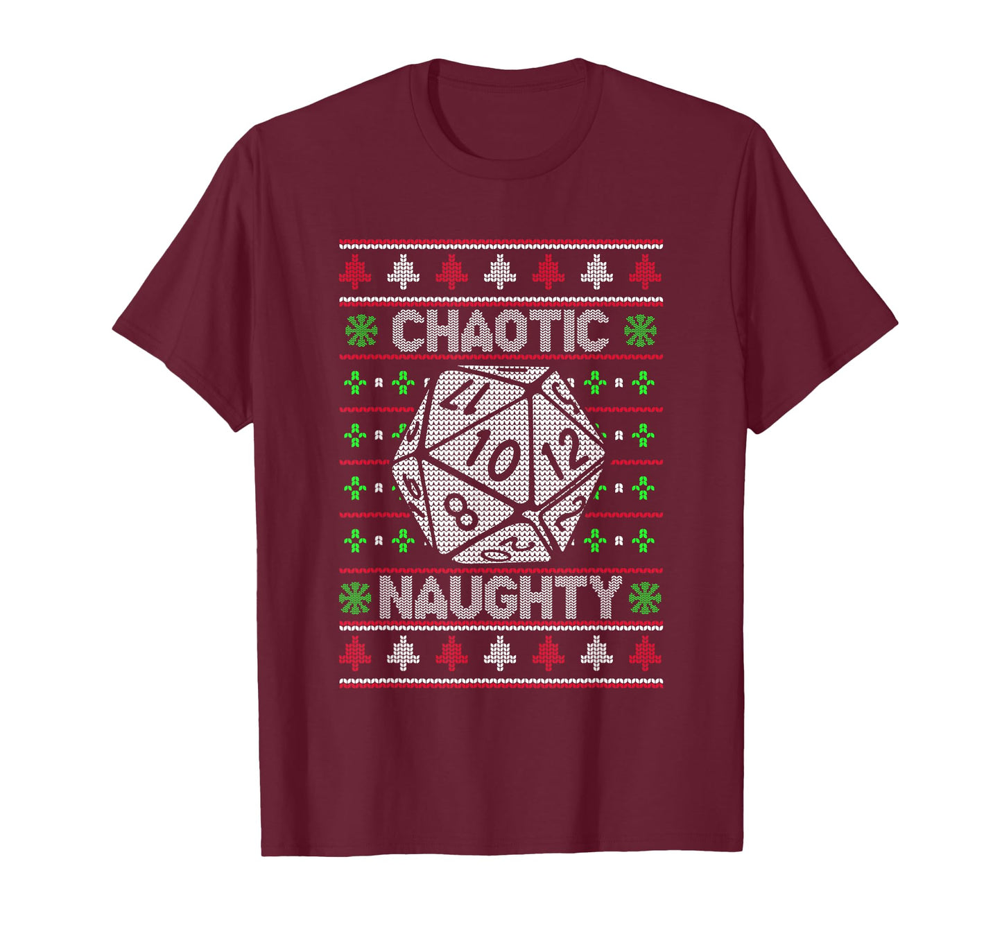 Santa Chaotic Naughty Christmas D20 Ugly Tabletop Sweater T-Shirt