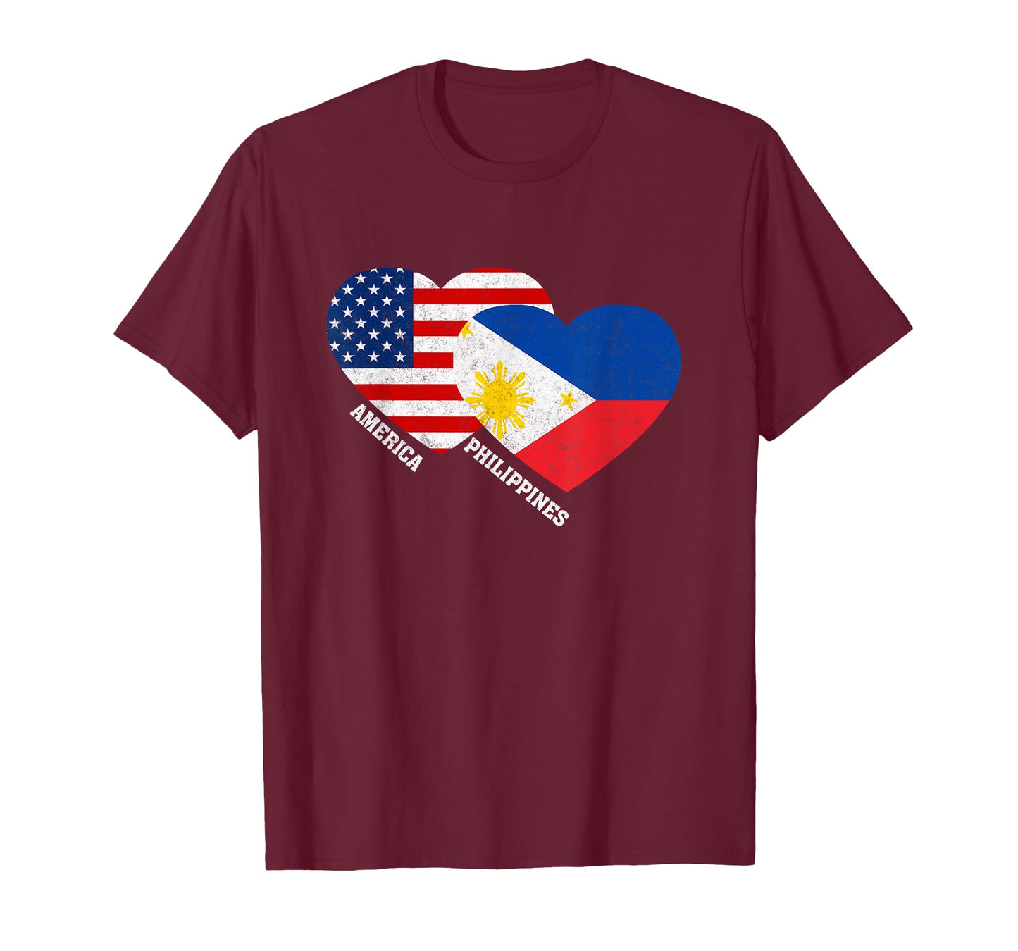 Philippines Flag Shirt Filipino American Pride Vintage T-Shirt