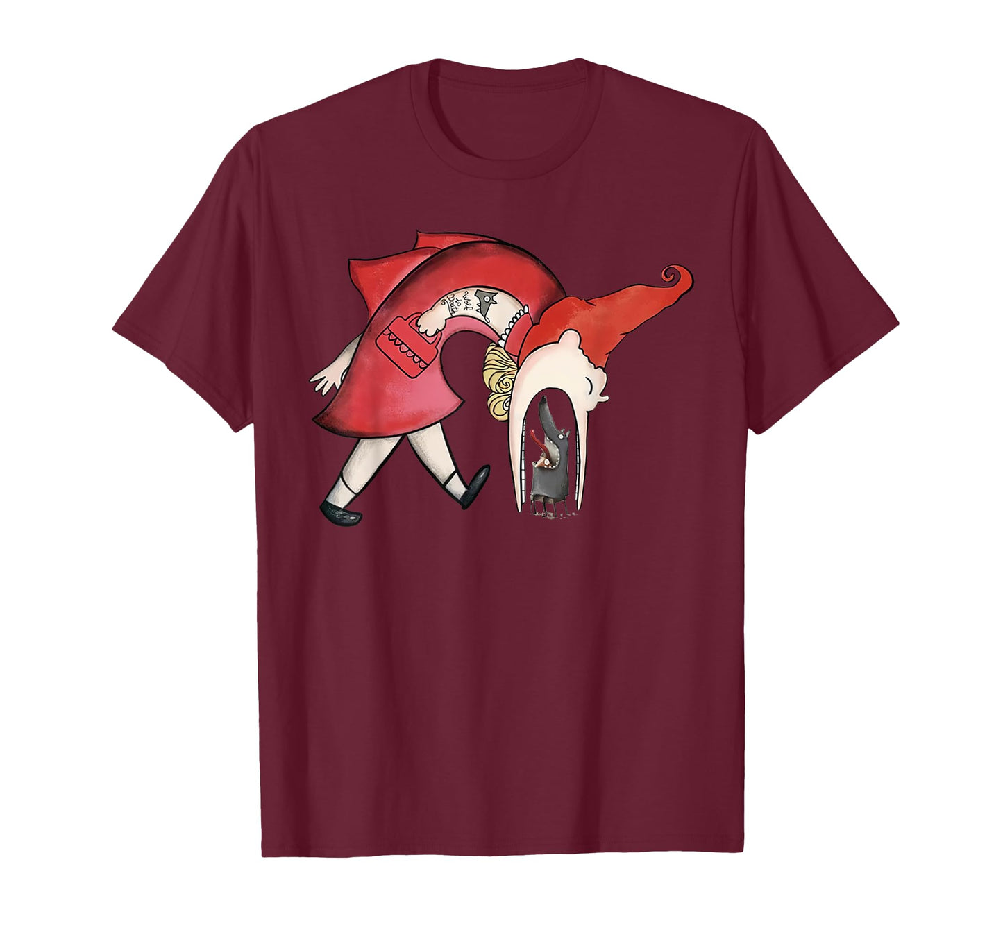 Soulisfree Avengers Little Red Riding Hood Eating Wolf T-Shirt